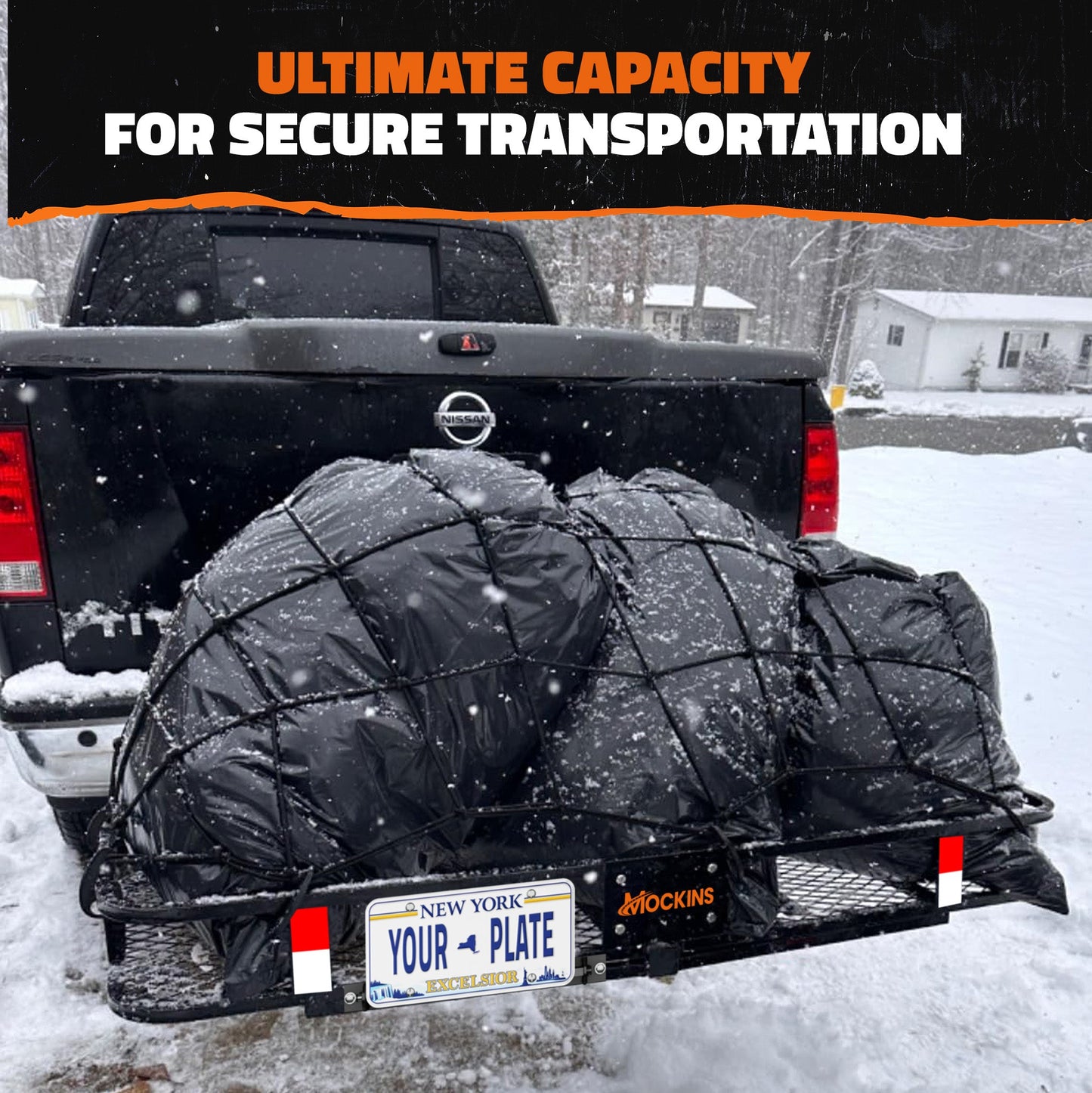 60"x24"x6" Hitch Carrier & 30 Cu Ft Cargo Bag + Packing Cubes
