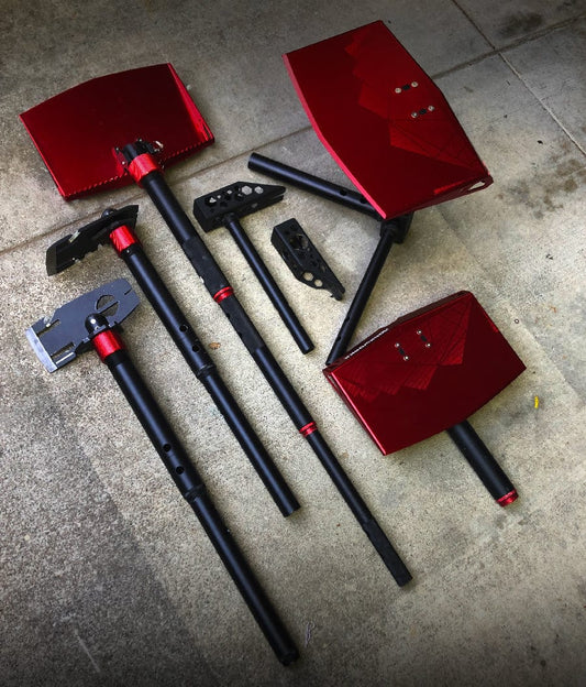 RockworkxT7 Multi-tool Hitch Lock Red Layout