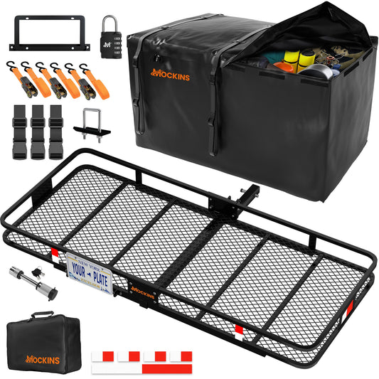 70"x30"x6" XL Hitch Carrier & 40 Cu Ft Cargo Bag
