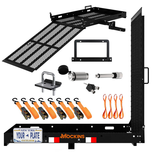 48"x28.5"x4.5" Wheelchair Hitch Carrier with Ramp