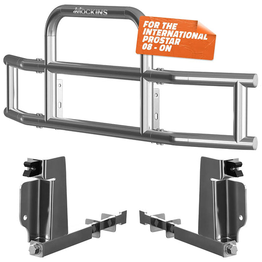 90"x11.5"x29" Front Bumper Guard with Mounting Brackets for International Prostar 2008-Current