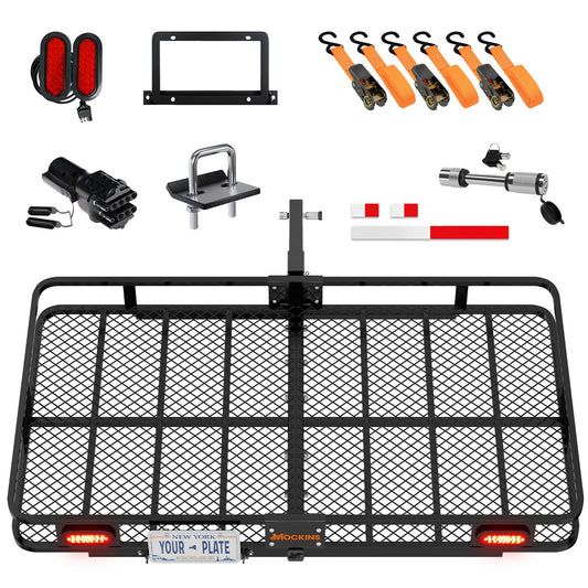 72"x36"x6" XXL Hitch Carrier + Rear Lights