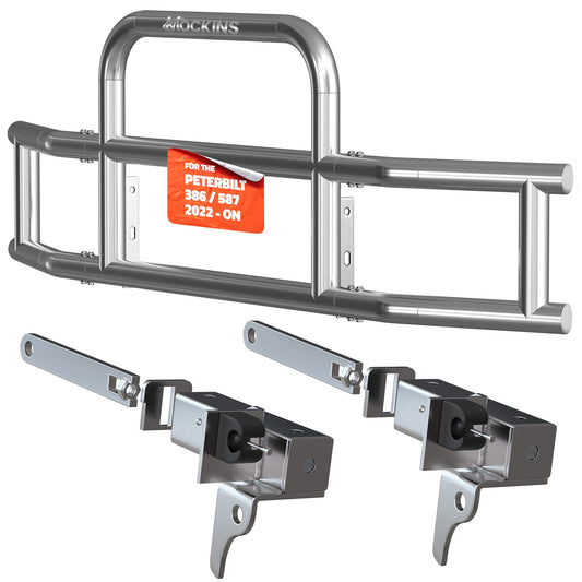 90"x11.5"x29" Front Bumper Guard with Mounting Brackets for Peterbilt 386 / 587 2022-2026
