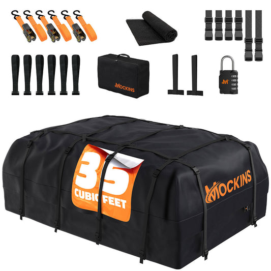 35 Cu Ft. Black Waterproof Roof Cargo Bag 60"x42"x24"