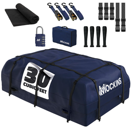 30 Cu Ft. Navy Blue Waterproof Roof Cargo Bag 60"x43"x20"