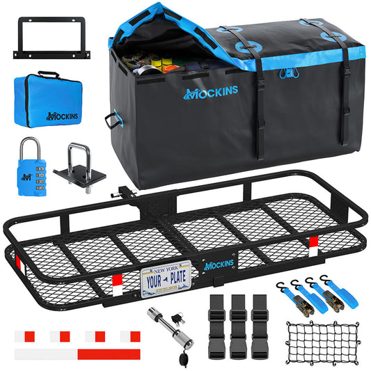 60"x24"x6" Hitch Carrier & 25 Cu Ft Cargo Bag | Built For The Long Haul