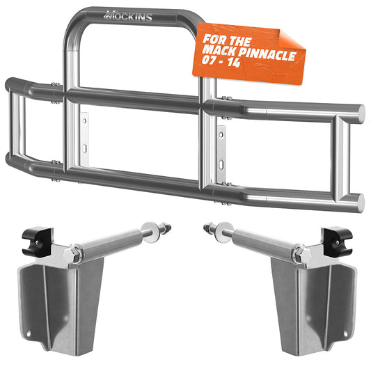 90"x11.5"x29" Front Bumper Guard with Mounting Brackets for Mack Pinnacle 2007-2014