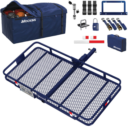 60"x30"x6" Navy Hitch Carrier & 30 Cu Ft Navy Cargo Bag