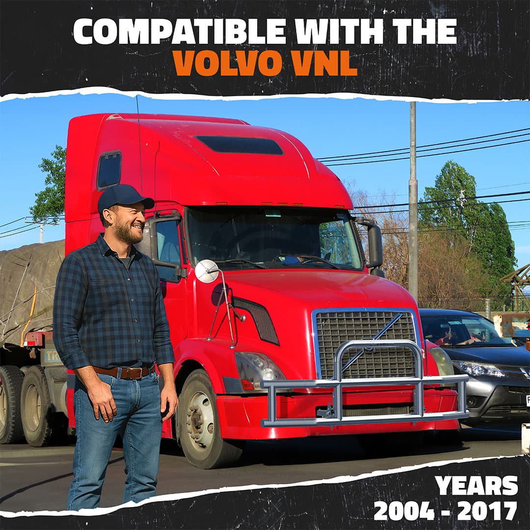 90"x11.5"x29" Front Bumper Guard with Mounting Brackets for Volvo VNL 2004-2017