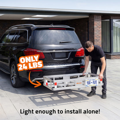49"x22"x7" Aluminum Hitch Carrier & 20 Cu Ft Cargo Bag