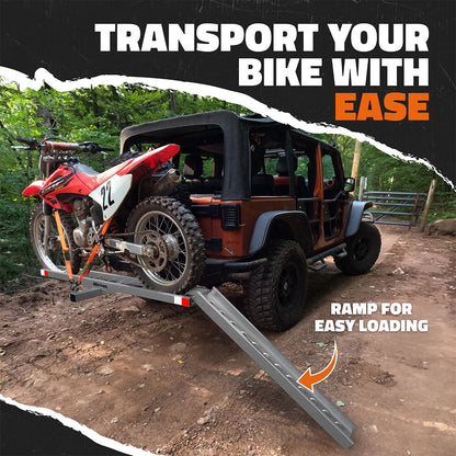 73" Hitch Motorbike Carrier with Loading Ramp