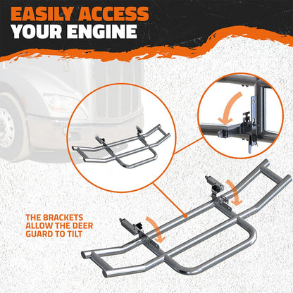 Front Bumper Guard Mounting Brackets for Peterbilt 386 / 587 2006-2012 (Brackets ONLY)