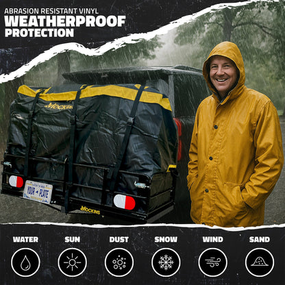 60"x24"x14" High Rail Hitch Carrier & 30 Cu Ft Cargo Bag