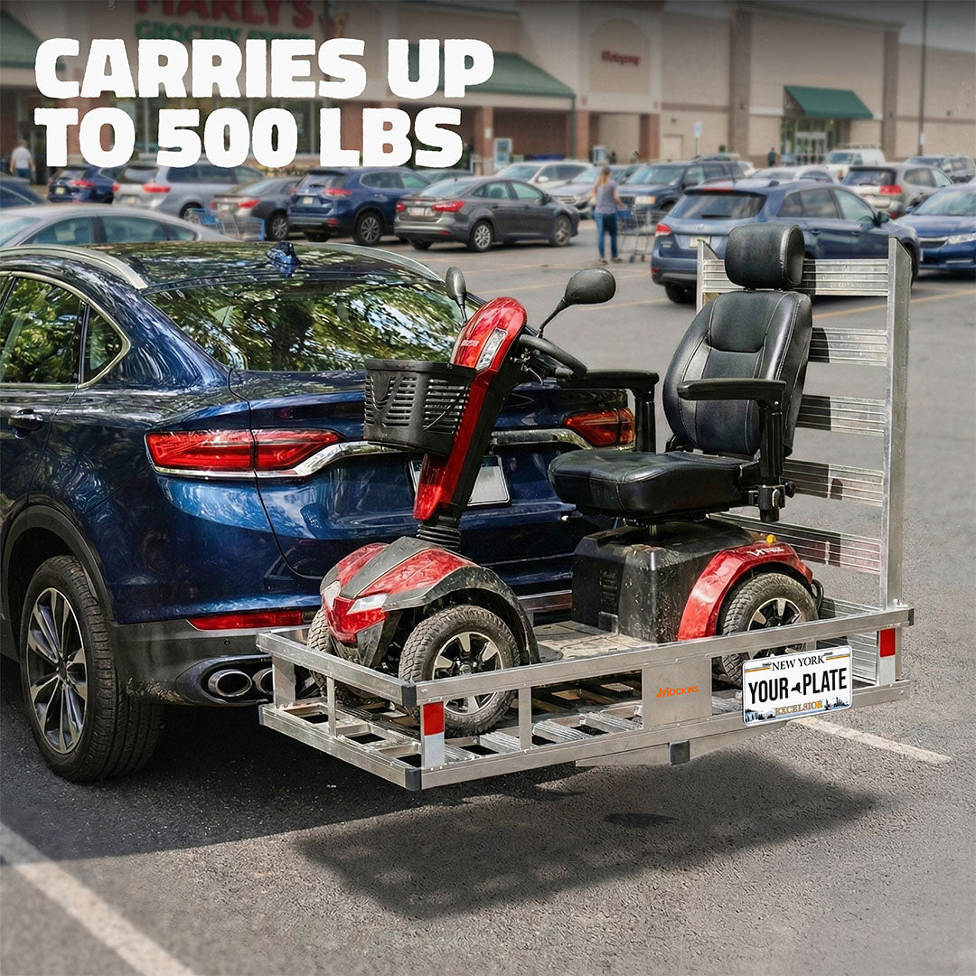 50"x29"x8" Aluminum Hitch Carrier with Ramp