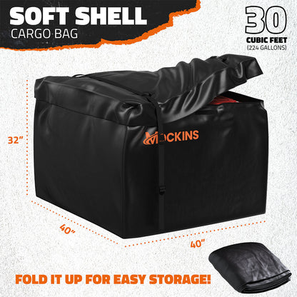 40"x40"x6" Square Hitch Carrier & 30 Cu Ft Square Cargo Bag