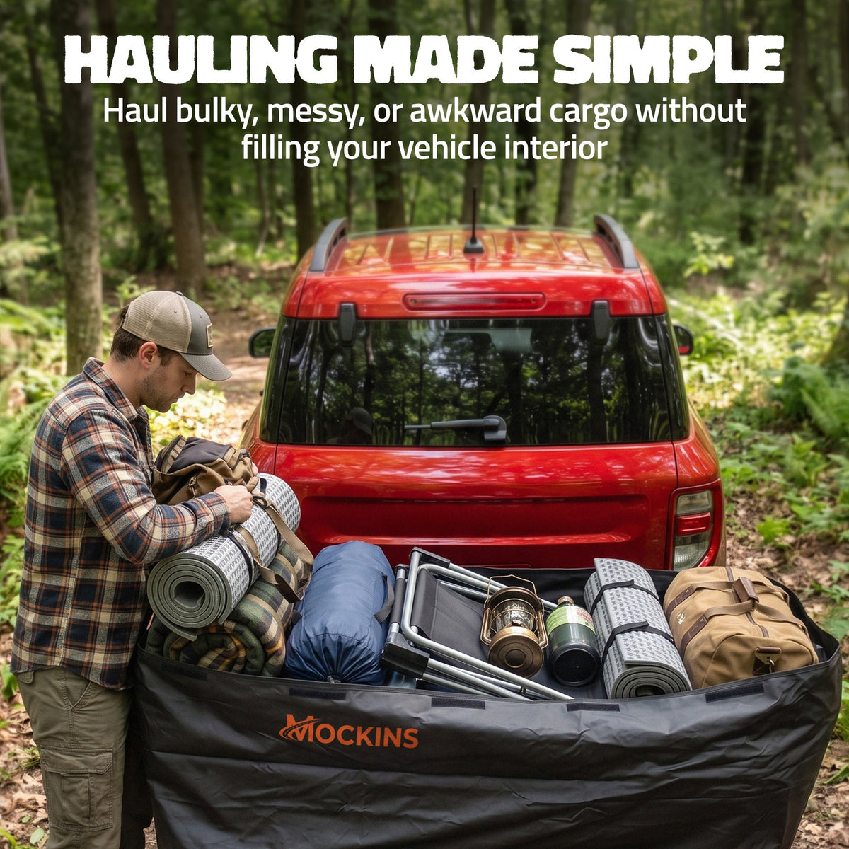 70"x30"x6" XL Hitch Carrier & 40 Cu Ft Cargo Bag