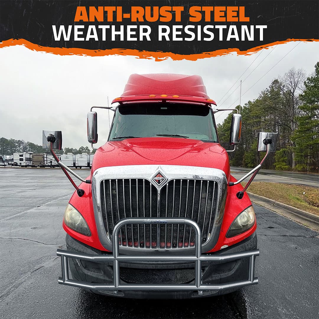 90"x11.5"x29" Front Bumper Guard with Mounting Brackets for International Prostar 2008-Current