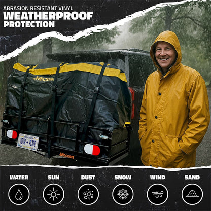 60"x24"x14" High Rail Hitch Carrier & 30 Cu Ft Cargo Bag