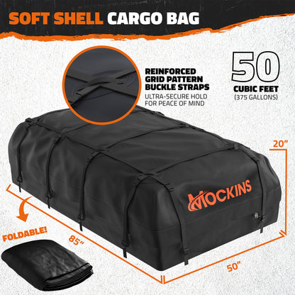 90"x50"x5" XXL Roof Carrier & 50 Cu Ft Roof Bag