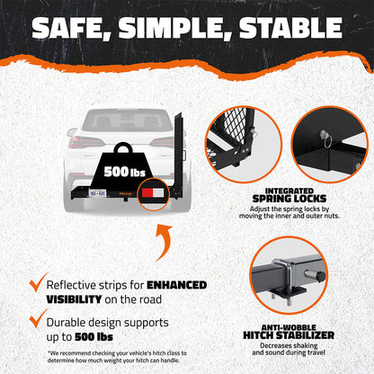 60"x30"x5" Wheelchair Hitch Carrier with Ramp