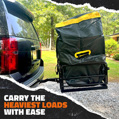 60"x24"x14" High Rail Hitch Carrier & 30 Cu Ft Cargo Bag