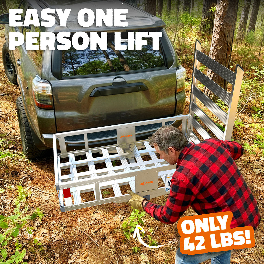 50"x29"x8" Aluminum Hitch Carrier with Ramp