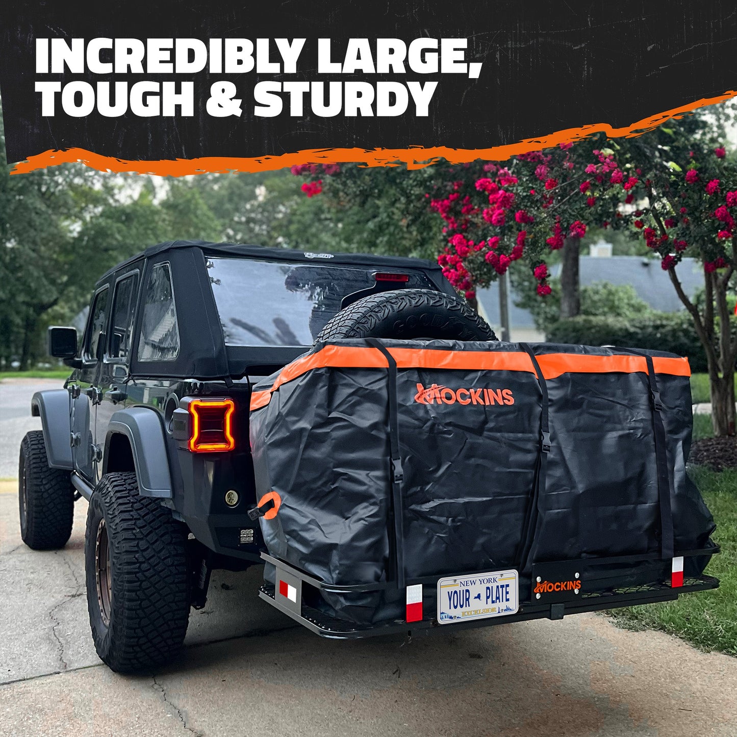 60"x24"x6" Hitch Carrier & 30 Cu Ft Cargo Bag + Packing Cubes