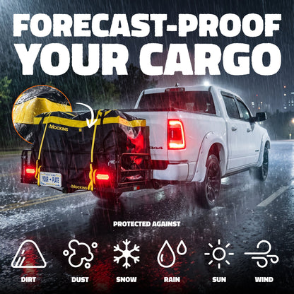 60"x24"x14" High Rail Hitch Carrier + Rear Lights & 30 Cu Ft Cargo Bag