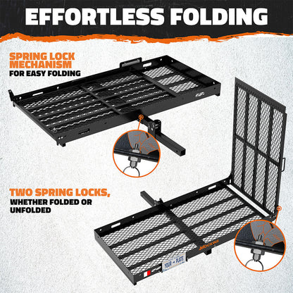 60"x30"x5" Wheelchair Hitch Carrier with Ramp