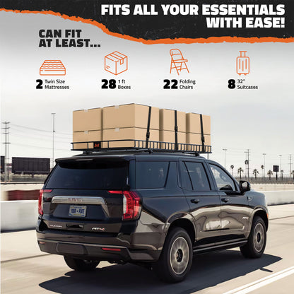 90"x50"x5" XXL Rooftop Carrier Basket