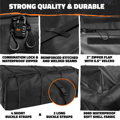 90"x50"x5" XXL Roof Carrier & 50 Cu Ft Roof Bag