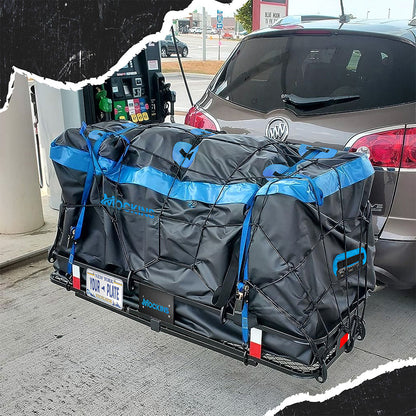 60"x24"x6" Hitch Carrier & 25 Cu Ft Cargo Bag | Built For The Long Haul