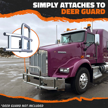 Front Bumper Guard Mounting Brackets for Kenworth T660 / T680 2021-2025 (Brackets ONLY)