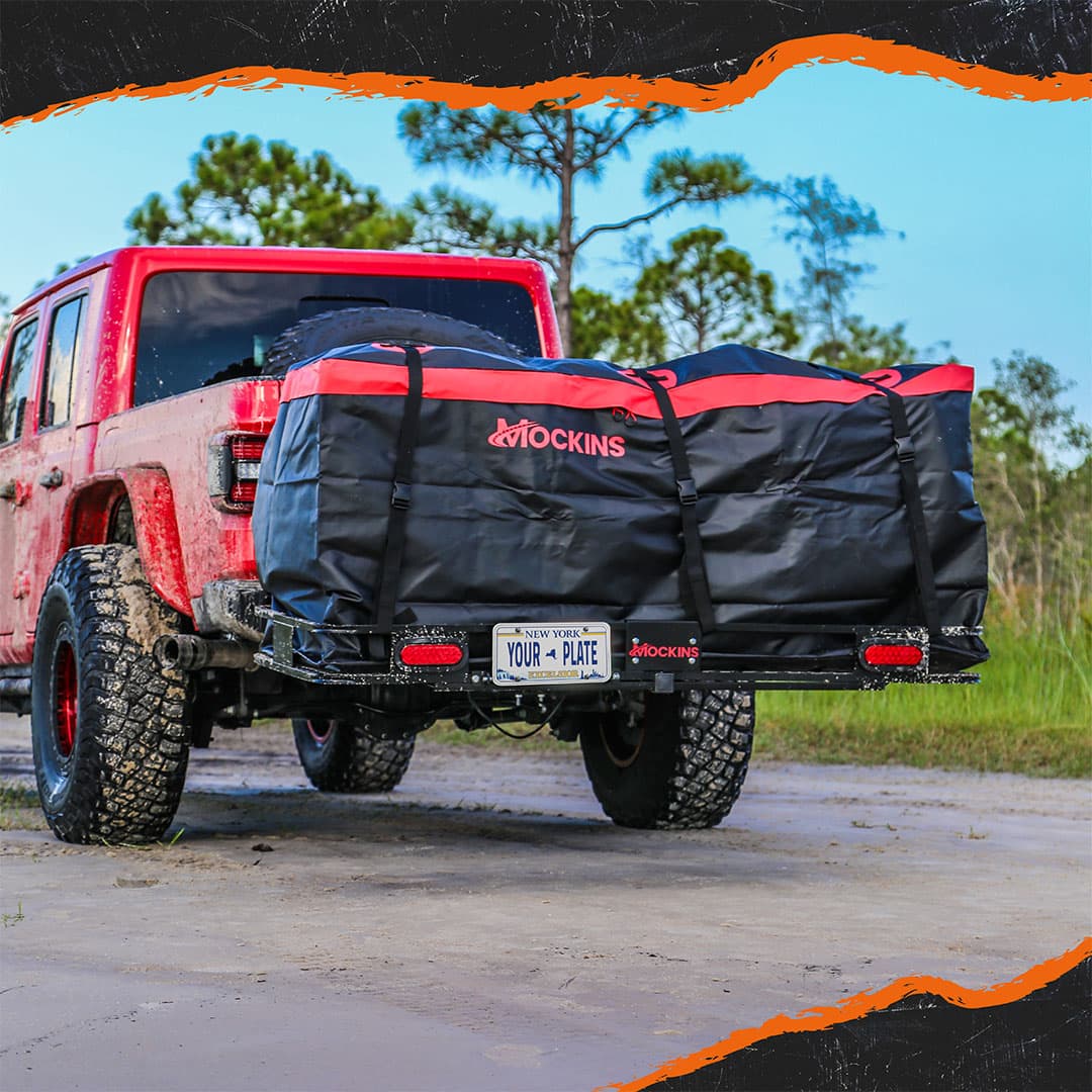60"x20"x6" Hitch Carrier + Rear Lights