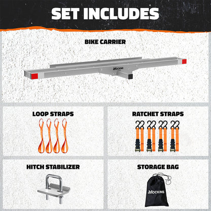 73" Hitch Motorbike Carrier with Loading Ramp