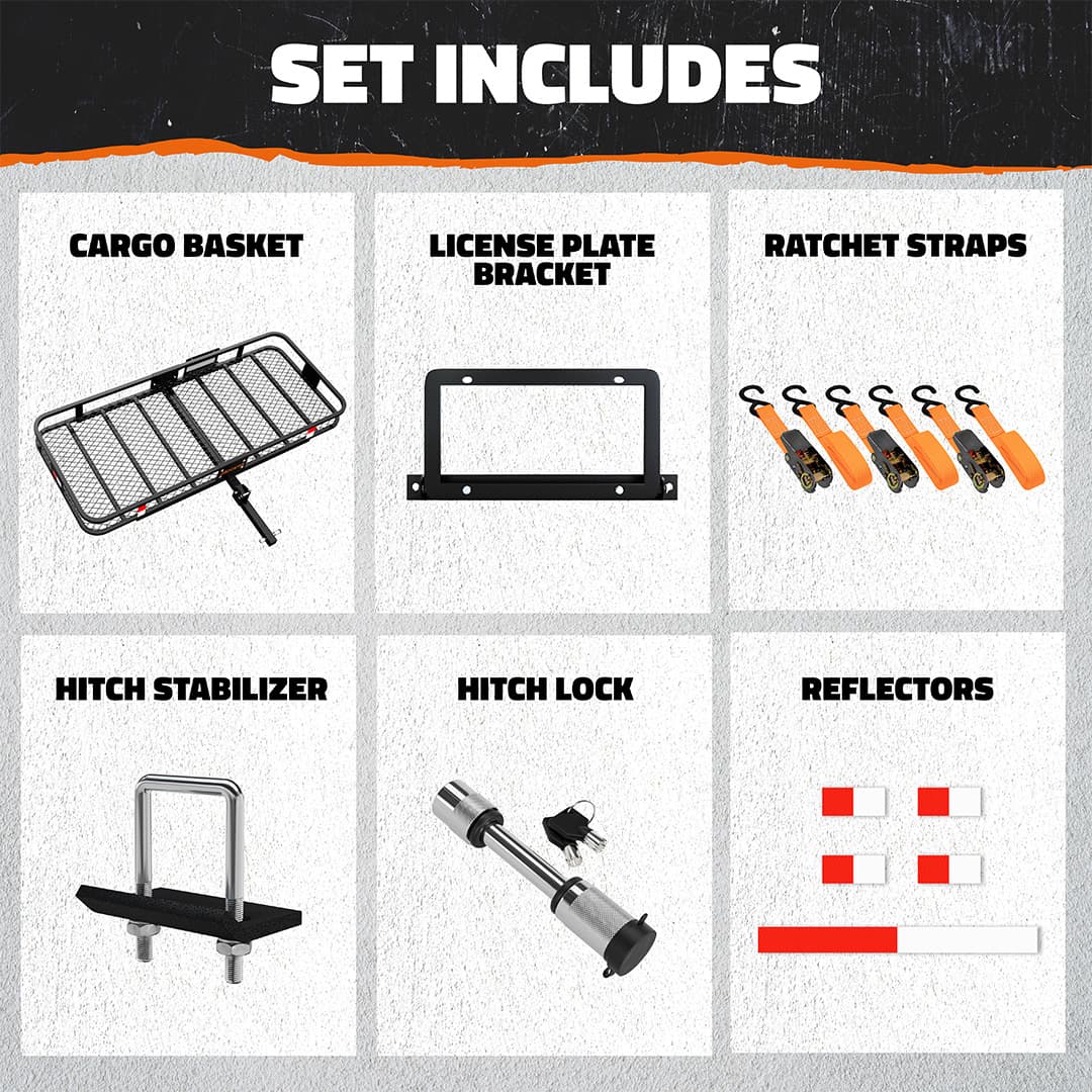 70"x30"x6" XL Cargo Hitch Carrier
