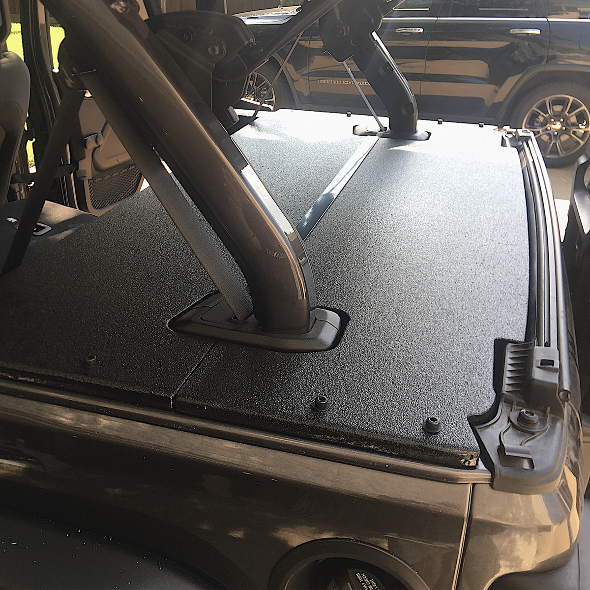Black Bikini Soft Top Rear Trunk Isolation Cover For Jeep Wrangler JK 4-Door (2007-2017)