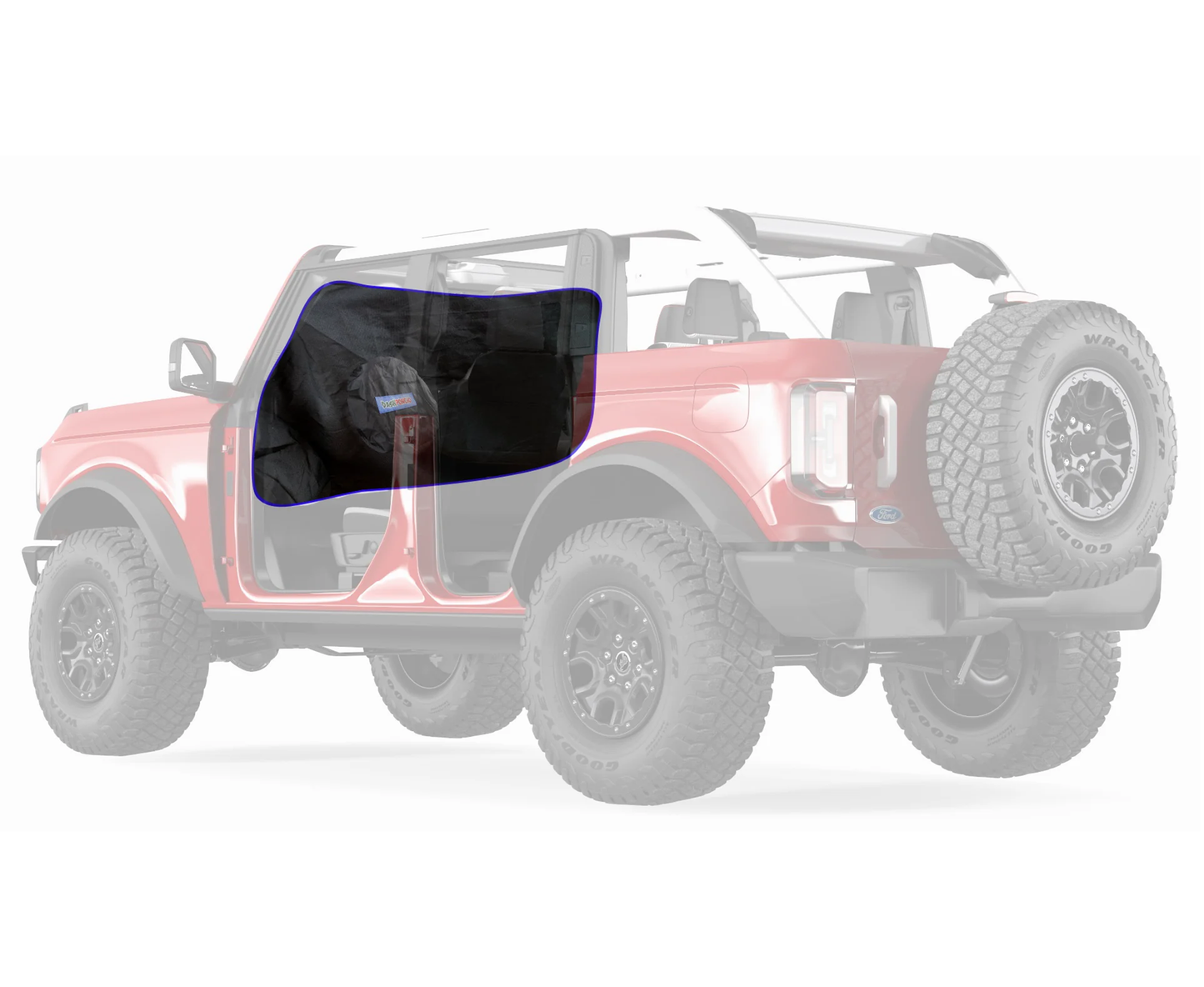 Ford Bronco Rain Cover Ghost Illustration