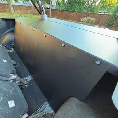 Back of a JKU hardtop view of security cargo cover 