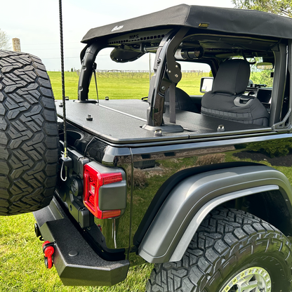 JL 2-Door Hardtop Tonneau Cargo Cover Wood and Rhino lined by JFTops for 2024/2025 models