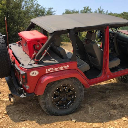 JKU 4-Door Soft Top Wood Tonneau Cargo Cover Wheeling