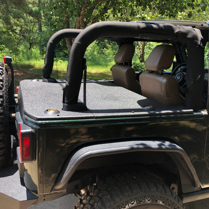 JK 2-Door Hardtop Jeep Wrangler Rhino Lined Wood Tonneau Cover (2007-2018)