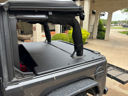 JL 2-Door Soft Top Jeep® Wrangler Rhino Lined Tonneau Cargo Cover (2018-2023)