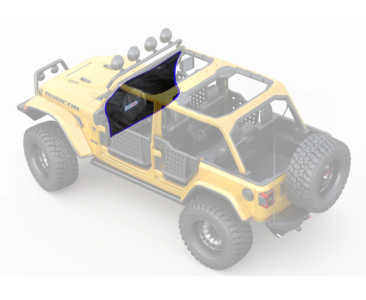 JL/JLU Jeep Wrangler and Gladiator JT Dash Poncho Rain Protection Illustration