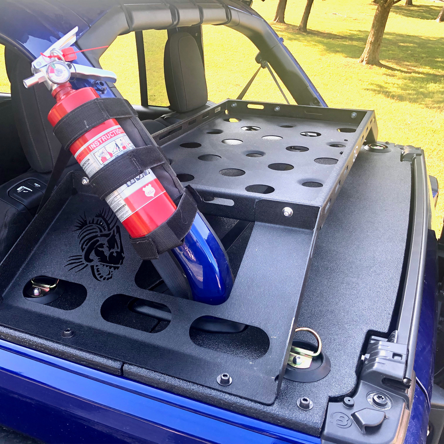JLU 4-Door Soft Top Jeep® Wrangler Rhino Lined Tonneau Cargo Cover (2018-2023)