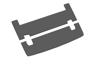 Schematic image of a 4-door JLU Hard Top for Jeep Wrangler 2018-2023