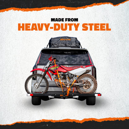 73" Hitch Motorbike Carrier with Loading Ramp