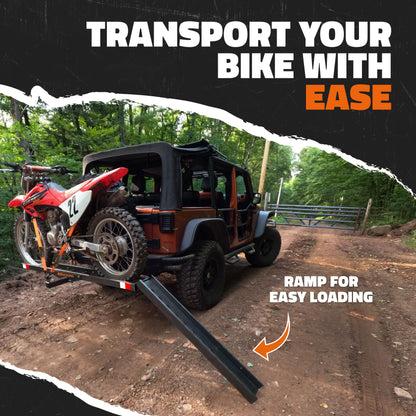 73" Hitch Motorbike Carrier with Loading Ramp