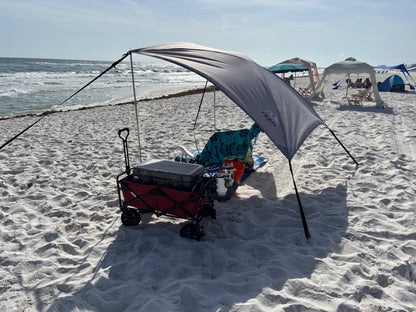X-Large Trail Topper portable awning on the beach for shade protection