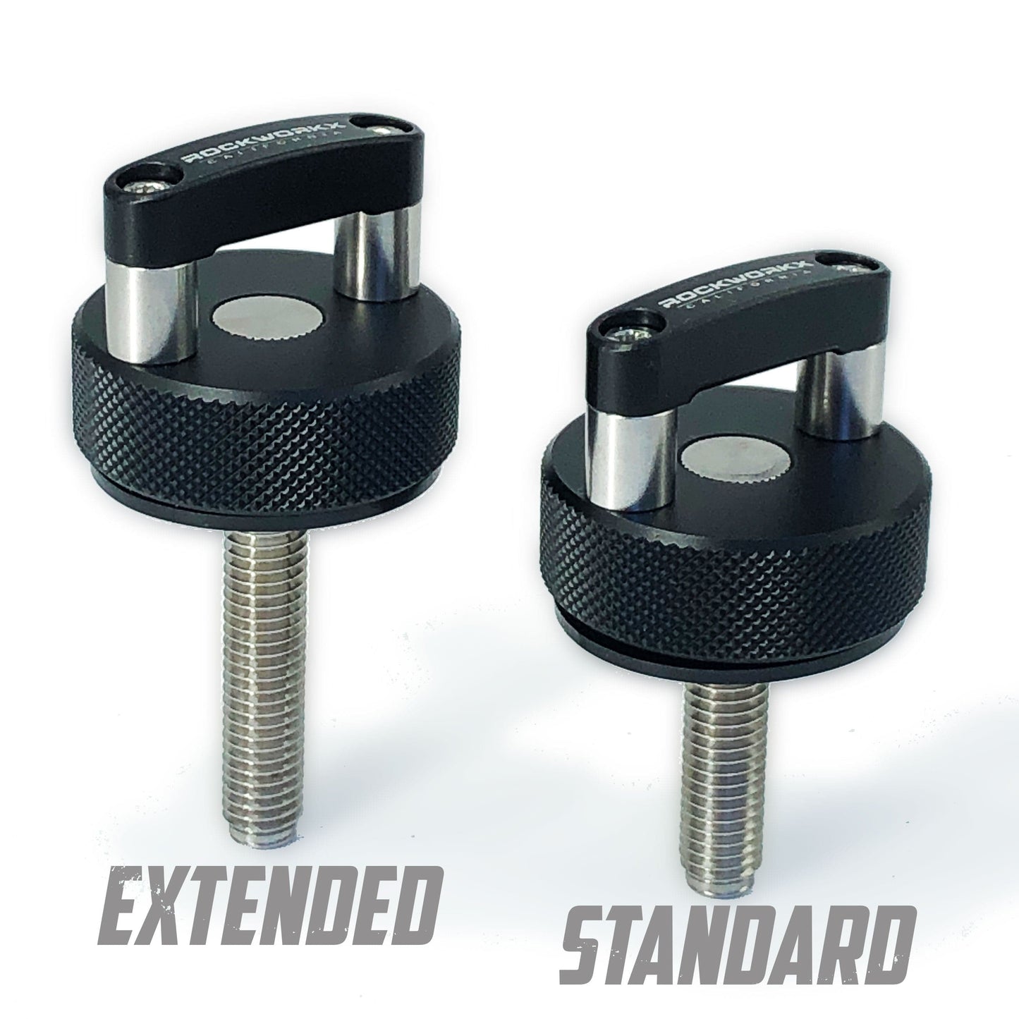 Jeep Hard Top Quick Removal Fastener Thumb Screw, integrated D Ring, Billet Aluminum (Six Piece Set) EXTENDED REACH